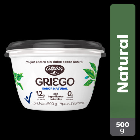 YOGURT GRIEGO ALPINA 500 G NATURAL